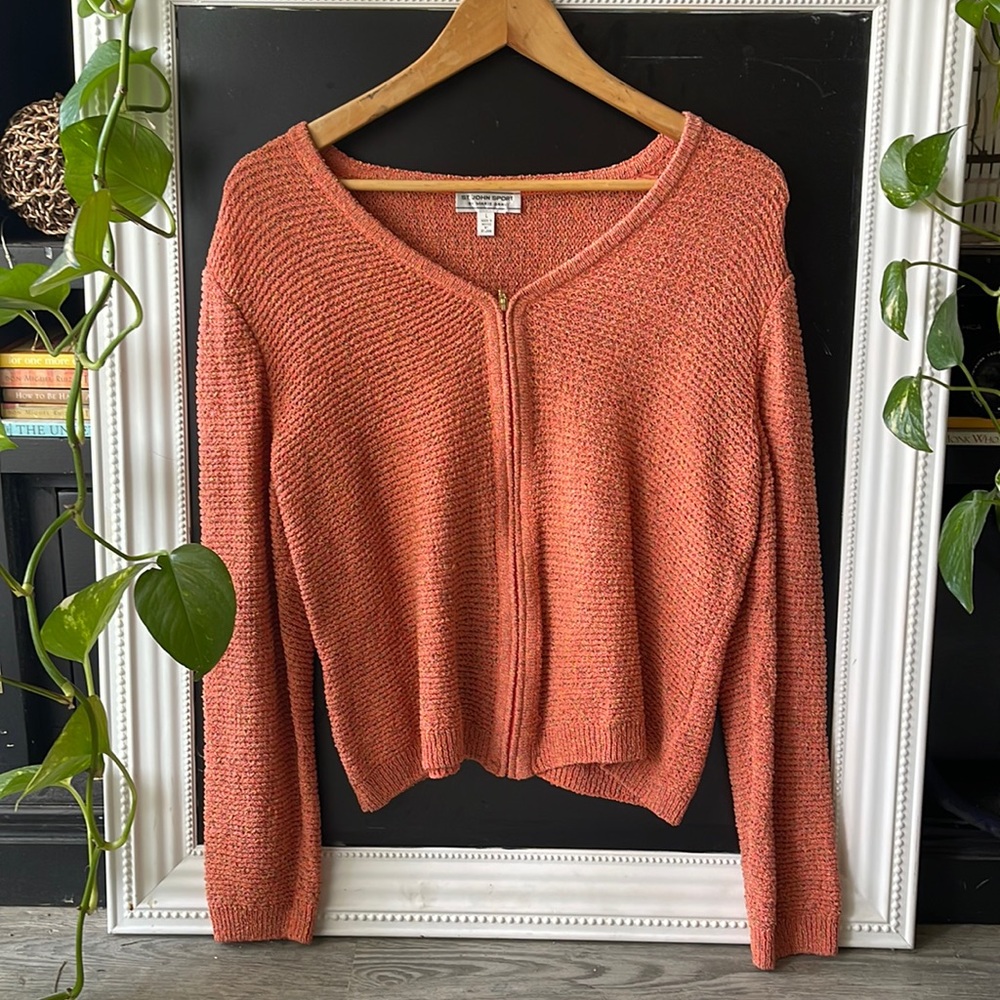 St John by Marie Gray Zip Up Sweater